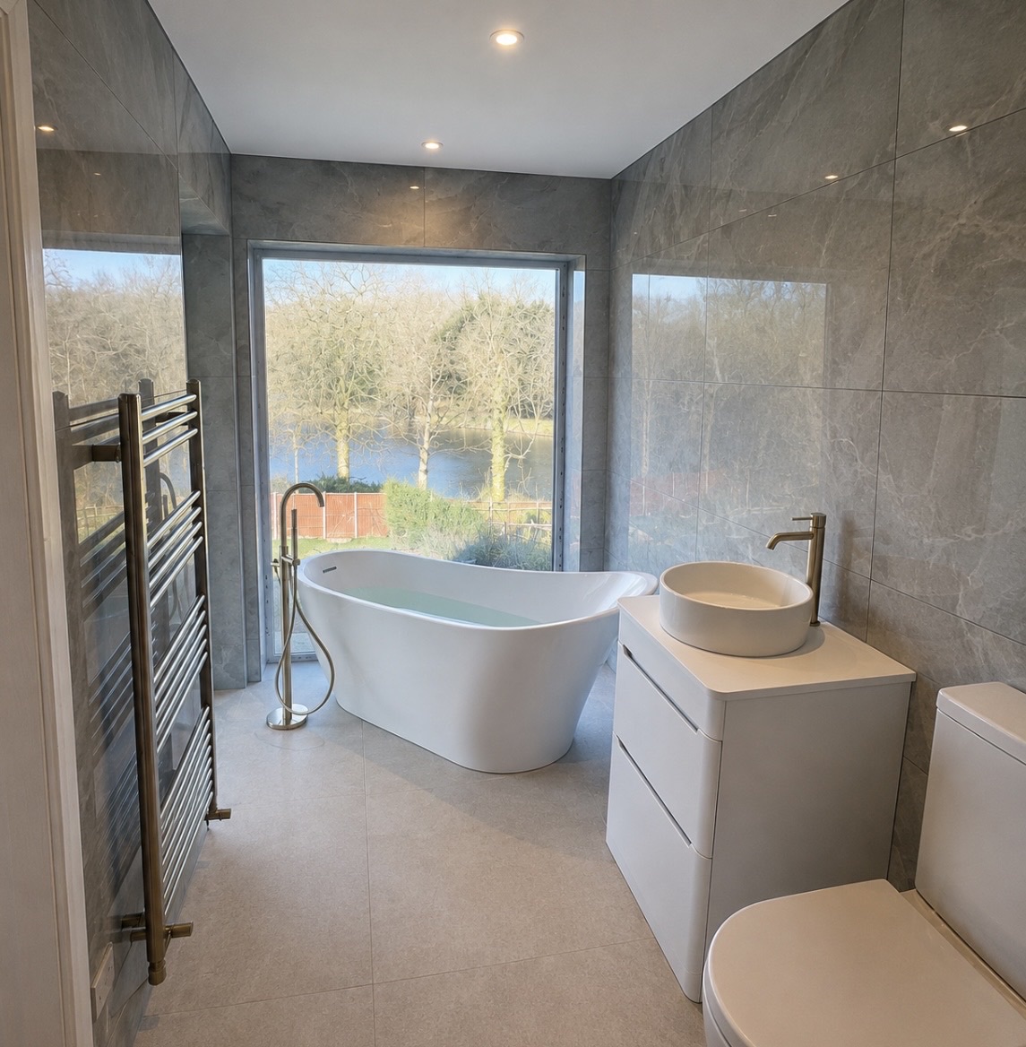 Luxury bathroom installation preview